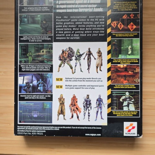 Metal Gear Solid + VR Missions for PC like new
