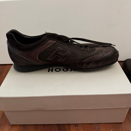Hogan sneakers used, size 44.5, brown suede and fabric