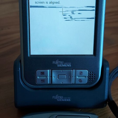 Fujitsu Siemens Pocket LOOX 720 PDA used with GPS tracker and accessories