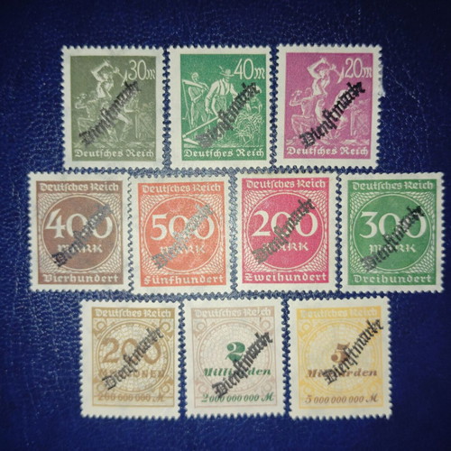 Weimar Germany mint postage stamps lot
