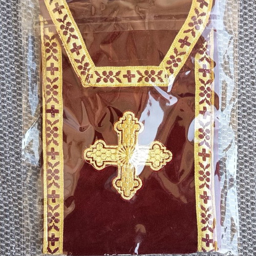 Fabric case for pectoral cross or engolpion, new