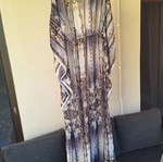 Maxi caftan dress Shine 2gether like new, size S-M, beige and purple
