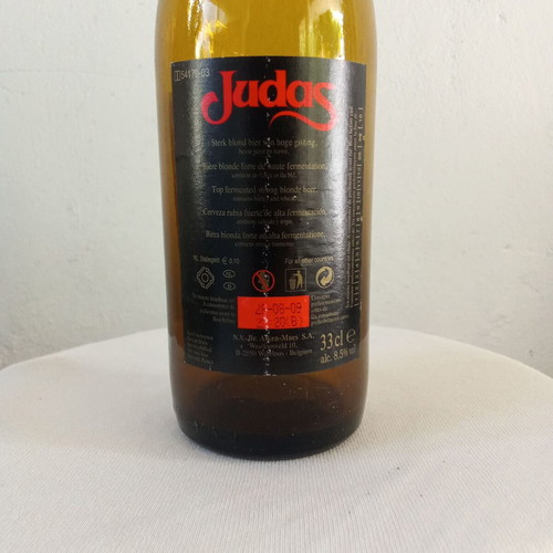 Judas Belgian collectible beer bottle