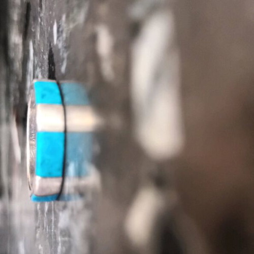 Vintage silver ring 925 with blue turquoise stone like new