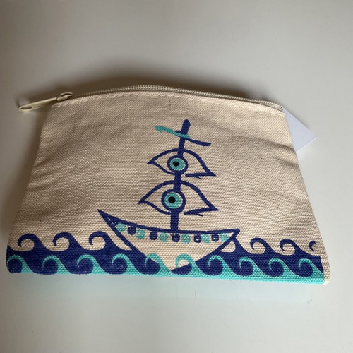 Summer wallet new, linen 16x12cm