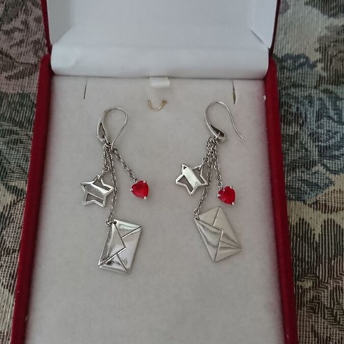 Morgan silver earrings like new with romantic pendants