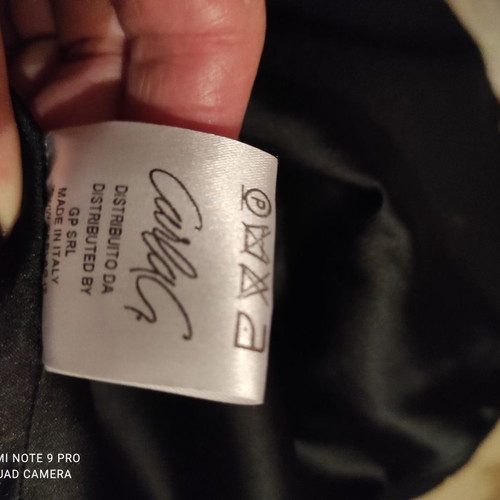 Carla C wool coat used, Italian, black, size M