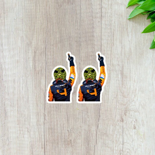 Lando Norris F1 stickers made to order, set of 2