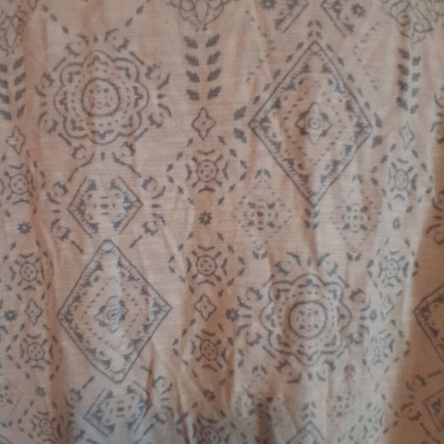 One size sleeveless blouse with lace, like new, white and gray