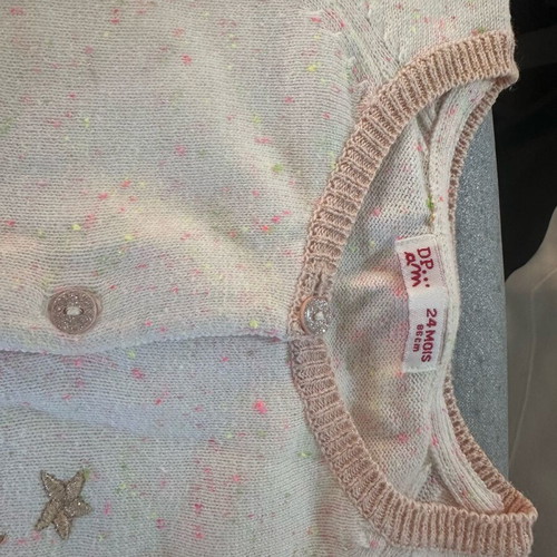 Dpam girls cardigan white like new for ages 3-4