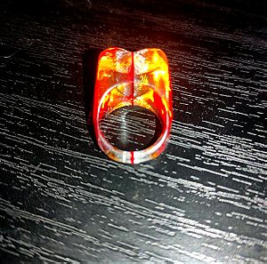 Colorful Acrylic Heart Ring Size