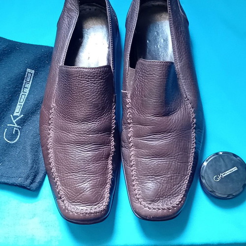 Men's brown loafers GK Uomo Gianna Kazakou size 43 used leather
