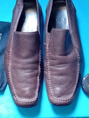Men's brown loafers GK Uomo Gianna Kazakou size 43 used leather