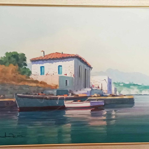 Oil painting by D. Dimitriou used, 63x73 cm, with frame