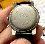 Titanium watch like new, black, 38mm with battery