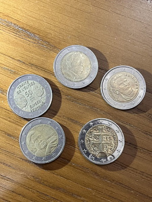 Rare European 2€ coins like new