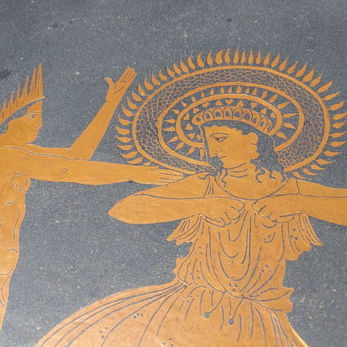 Chalcography used 33x38cm with design from 5th century vase
