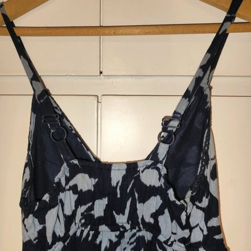 Midi summer dress blue, 100% cotton, like new