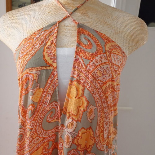 Ble Resort Collection maxi summer dress one size like new, breathable crepe fabric