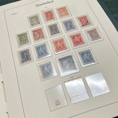 Greek stamps used, 1861-2000, in two Pharos albums