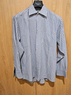 Pierre Cardin men's striped blue casual shirt medium used