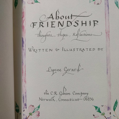 Book About Friendship hardcover in English with dedication