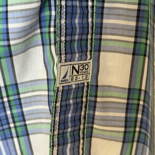Nautica men's cotton short-sleeve shirt classic fit XL like new with pocket