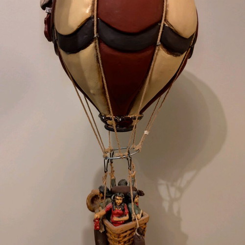 Vintage handmade decorative hot air balloon ceiling piece 1970 like new