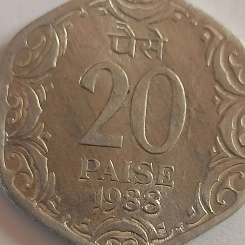 India 20 paise 1988 used