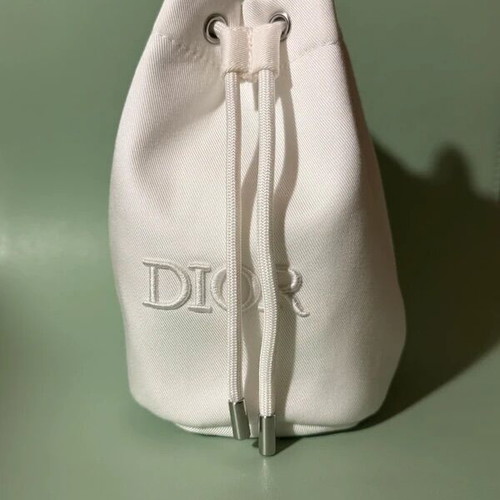 Dior toiletry bag pouch new, white with silver details