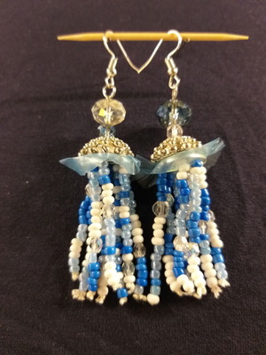 Earrings the crazy octopuses like new, handmade and unique