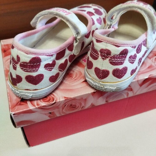 Lelli Kelly children's ballerinas No 27 like new, white pink
