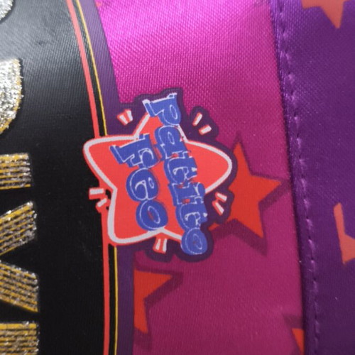 Las Divinas shoulder bag like new, multicolor purple