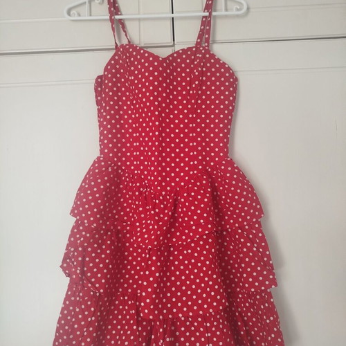 Women's short dress H&M red with white -  15,00 - Vendora.cy