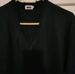 Knitted V-neck sweater used, blue, size M