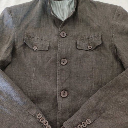 Mens Linen Blazer Free Wave grey size Small like new