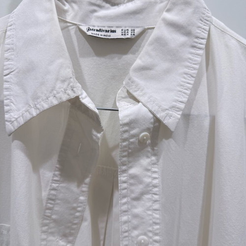 Stradivarius long shirt XS like new, poplin, white