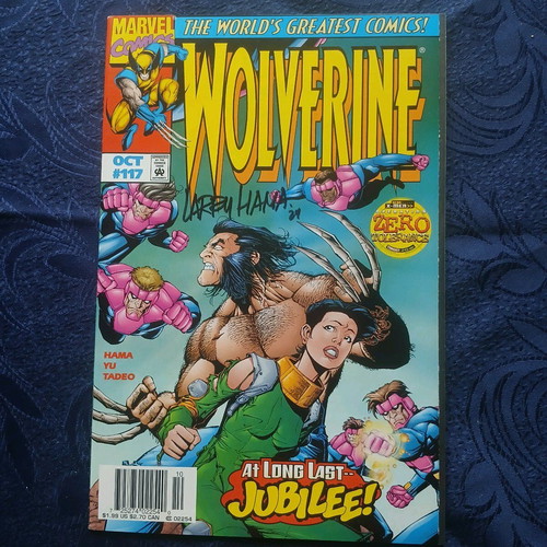 Wolverine #117 comic used with Larry Hama signature