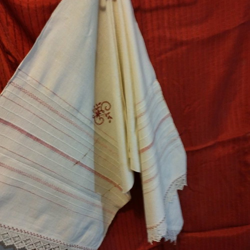 Traditional old loom towel used