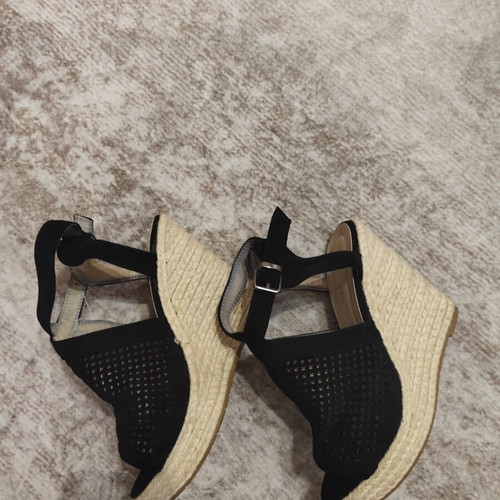 Black platform sandals size 36 used