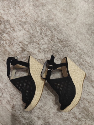 Black platform sandals size 36 used