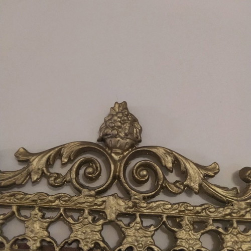 Vintage brass gilt entryway furniture with marble top used