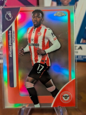 2025-26 Topps Chrome Premier League Antoni Milambo Refractor κάρτα σαν καινούργιο