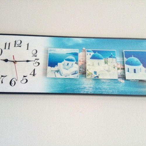 Santorini wall clock used 73x26