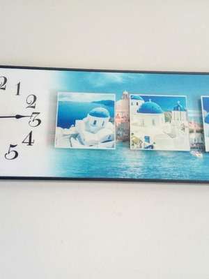 Santorini wall clock used 73x26