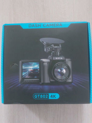GT802 4K dash camera new, front and rear camera, WiFi, GPS