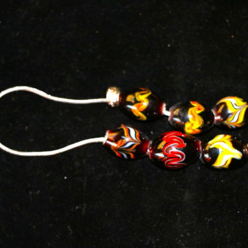 Begleri Murano crystal beads, sterling silver 925, handmade, INDICO JEWELLS