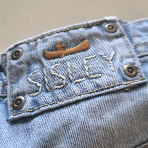 Sisley denim bermuda shorts small like new, blue