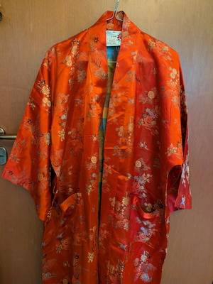 Vintage kimono like new, multicolor, Chinese robe