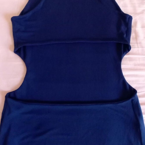 BSB maxi dress with open back, dark blue, like new, size small